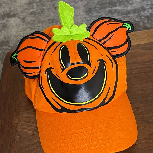 Disney Halloween Baseball Cap Mickey’s Pumpkin Patch Jack-o’-Lantern Hat - Picture 1 of 5